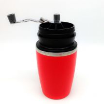 Ahlsen Moulin à Café Manuel 3-en-1 avec Cafetière à Verser et Mug Inox Intégrés Broyeur en Céramique Mouture Réglable Filtre en Acier Inoxydable