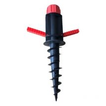 Ahlsen - noir Pied, Porte-parasol, Support à vis, Douille de sol, Camping, Plage, rouge