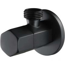 Noir Robinet D'arret wc Laiton Vanne D'arret de Robinet G1/2' Triangulaire Valve pour Douchette Douche Salle de Bain - Ahlsen