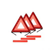 Xinuy - Ahlsen Notfall-Sicherheitswarnrahmen, dreieckiger Reflektor, faltbar, für Auto, lkw, Verkehrssicherheit, Warnschild mit Aufbewahrungskoffer