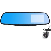 Nouveau rétroviseur de voiture transfrontalier enregistreur de conduite haute définition double objectif avant et arrière double enregistrement caché