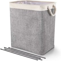 Ahlsen - Panier à Linge Pliable, Panier à Linge Sale, Corbeille à Linge avec Poignées, Panier à Vêtements Sales, Sac de Rangement pour Vêtements,