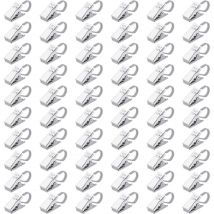 Ahlsen - Pinces Rideaux Clips en Acier Inoxydable Crochets Rideau pour Anneaux Rideau Douche Partie Lumineuse Maison Décoration 100 Pièces