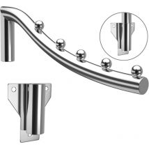 Ahlsen Pliable Mur Cintre, Cintre Mural Pliant pour Vêtements, Porte-Vêtements à Rotation 180° Acier Inoxydable Porte-Cintre Pliant Suspendus Patère