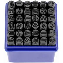 Ahlsen - Poinçon de Lettre, Jeu de Timbres en Métal 36Pcs Poinçon de Numéro à Frapper Lettre à Frapper Lettre Alphabet a-z et Numero 0-8 en Acier au
