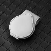 Ahlsen Porte-Lunettes de Voiture, Porte-Lunettes en Cuir pour Voiture, Lot de 2 Porte-Lunettes pour Pare-Soleil de Voiture, Porte-Lunettes de Soleil