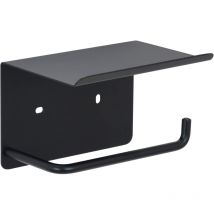 Porte Papier Toilette avec Tablette Adhesif, Support Papier Rouleau sans Percage Acier inox , Derouleur Papier Toilette Auto-adhésive Mural - Ahlsen