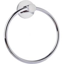 Ahlsen - Porte-Serviettes, Anneau Porte-Serviettes Givré Argent Mural Rond en Acier Inoxydable de Bague de Serviette de SupAport pour Salle de Bain,