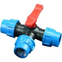Ahlsen - Raccord à compression d'eau, 1 raccord en t de compression pour tuyau d'eau pour jardinage, irrigation agricole (25 mm)