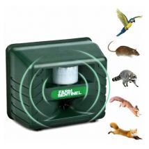 Ahlsen - Répulsif à ultrasons extérieur pour oiseaux, répulsif à ultrasons pour animaux avec détecteur de mouvement et lumière clignotante