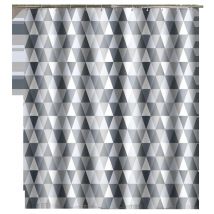Rideau Douche, Rideau de Douche 180x180 cm, Rideaux de Douche Polyester Lavable en Machine avec Ourlet Inférieur Lesté et 12 Crochets, Rideau