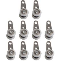 Roulettes Pour Meubles 10 pièces 45x19mm poulie à roulement en métal avec deux roues for armoire armoire fenêtre armoire portes coulissantes