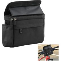 Ahlsen - Sacoche de Guidon Vélo 3L, Sacoches de Guidon avec Écran Tactile et Bandoulière Réglables, Sac Avant de Vélo Étanche, Sac Vélo de Grande