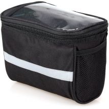 Ahlsen - Sacoche de Guidon Vélo,Avant de Vélo Étanche,Vélo Avant Sac,Support Telephone Velo Etanche,Sacoche Velo,VTT Vélo Guidon Sac Panier Sacoche