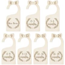 Séparateurs de Penderie pour Bébé, Diviseurs de Placard Bébé en Bois, Séparateurs de Garde Robe Organisateur Vêtements pour Tout-petits du Nouveau-né