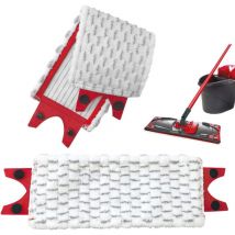 Serpillere Vileda Recharge Lot de 2 Lavette Vileda 2en1 Balai Serpillere Tissu Microfibre pour Absorption Supérieure Doux pour les Sols pour un