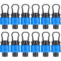Set de 12 embouts d'irrigation goutte à goutte - Raccordement universel - compatible avec les bandes d'irrigation goutte à goutte 16mm - Ahlsen
