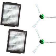 Thsinde - Ahlsen Set de accesorios de repuesto de 4 piezas para iRobot Roomba Serie i iRobot i7 E5 E6 filtro, cepillo principal y cepillo lateral