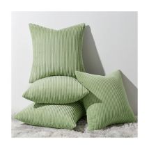 Set mit 4 Sofakissenbezügen für Wohnzimmer, Heimdekoration, modern, elegant, weich, langlebig, Cord-Kissenbezüge mit unsichtbarem Reißverschluss,