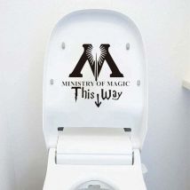Stickers Pour Toilette, diy Sticker Mural Drôle Pour Wc, Sticker Mural Humoristique, Ministère De La Magie, Salle De Bain, Décoration de Salon