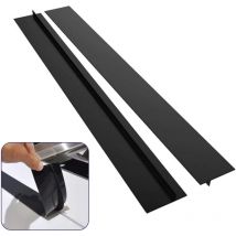 Stück Küchenarbeitsplattendichtung, 63,5 cm Silikon-Lückenabdeckungsdichtung, schwarz, schwarze Küchenarbeitsplattendichtung für Silikon-Herdspalt,