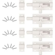 Ahlsen - Stück Türriegel, Innentürriegel mit 24 Schrauben, Schiebetürriegel, Türriegel, Zielriegel, Schieberiegel, für Gartentor, Schuppen, Toilette