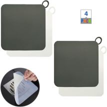 Tapis anti-odeur en silicone pour drain de sol, bouchons de vidange en gel de silice, couvercle désodorisant anti-odeur 4 pièces - Ahlsen