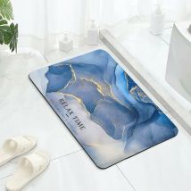 Ahlsen - Tapis de Bain Antidérapant, Tapis de Sol orbant 40 x 60 cm Tapis de Douche Doux et Confortable, Tapis de Bain Diatomite pour la Baignoire,