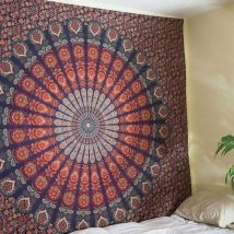 Tapisserie Tenture Murale Literie Mandala Indien Bohème,,150X130cm - Ahlsen
