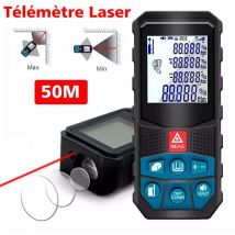 Ahlsen - Télémètres laser 50m, sdlogal, Ecart 2mm, 20 Données, mesure de la Distance, écran lcd, étanche Ip54,Piles non incluses