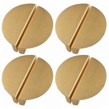 Alwaysh - Ahlsen Tiradores de cajones dorados champán, tiradores de cajones de media luna de 2,5'