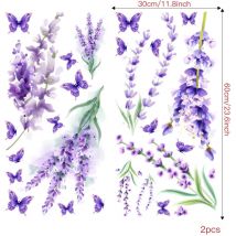 Un lot de Stickers muraux lavandes violettes-Decoration murale - Ahlsen