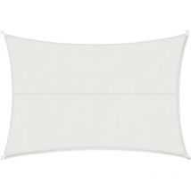 Voile d'ombrage rectangulaire,2x3m, imperméable, anti-UV, imperméable et respirante,blanc - Ahlsen