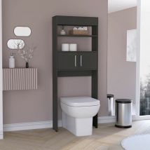 Tuhome Concept - Estanteria de Baño Sobre Inodoro Madrid, con dos puertas y estantes
