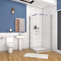 AICA cabine de douche 120x120cm accaccès d'angle cabine de douche carré porte de douche coulissante hauteur:195cm