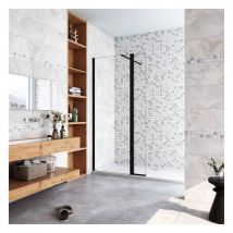 Aica Sanitaire - aica paroi de douche 70+30x200cm paroi de douche à l'italienne avec un retour pivotant 30cm en 8mm verre anticalcaire avec un cadre