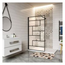 Aica Sanitaire - Paroi de douche 140x200cm - 8mm verre anticalcaire - Style moderne à l'italienne