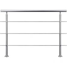 Aica Pasamanos para Escaleras de Acero Inoxidable Barandilla Interior Exterior 180 x 106 cm