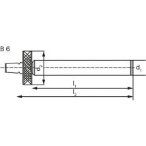 Albrecht - Aide au pointage fbh, Modèle de queue : 13 mm cylindrique, Emmanchement conique B6, Course de perçage 20 mm