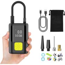 Aiducho - 4000 Mah Mini Pompe à Air Électrique Compresseur à Air Portatif Gonfleur Pneus sans Fil 150PSI avec écran lcd Numérique,Pompe à air
