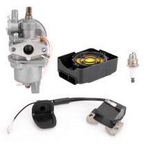 Aiducho - Accessoires De Vélo Carburateur Bobine D'allumage Filtre à Air Bougie D'allumage Pour Mini Pocket Bike 47cc 49cc