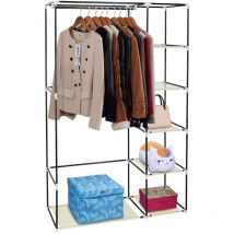 Aiducho - Armoire De Rangement Penderie Tissu Armoire Chambre Portable Pour Chambre D'adulte Avec Housse 5 Couches - 110 x 45 x 175 Cm, Beige