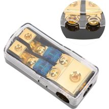 Aiducho - Bloc De Distribution D'alimentation 60a 1 En 2 Voies Porte-Fusible Répartiteur Audio Pour Voiture Rv Répartiteur Audio Voiture Stéréo