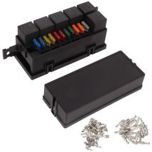 AIDUCHO Boîte Fusible 12V, Boîte de Relais de Fusible Étanche à 6 Voies ATC/ATO pour Voiture Yacht Bateau