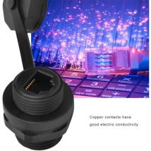 Aiducho - Connecteur Femelle Rj45 Étanche Ip67 Cat5/6, Connecteur De Prise De Câble Réseau Avec Contacts En Cuivre Pour Appareils Électroménagers