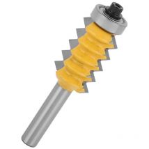 Fraise à bois à 8 tiges pour rail de toupie, type ondulé, couteau à bois (fraise à bois multi-dents 8 x 30 - Aiducho
