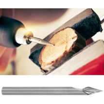 Fraise à graver, foret, couteau pointu, travail du bois, fraise à bout, outil de sculpture 3,175 x 30 ° x 0,1 x 40 l - Aiducho