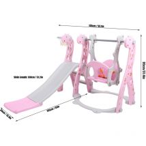 Jeu de BalançOire avec Panier de Basket-Ball pour Enfants, à L'ExtéRieur Et à L'IntéRieur, Jeu de Toboggan pour Enfants, Rose - Aiducho