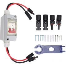 Aiducho - Mini Disjoncteur, mcb 2P dc 500V 32A Système pv Interrupteur de Déconnexion cc Isolateur de Système pv Solaire avec Boîtier de Distribution