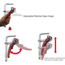 Aiducho - Pince De Table à Cliquet En Alliage D'aluminium, Outil De Fixation De Rail De Guidage Pour Les Dispositifs De Maintien Du Travail Du
